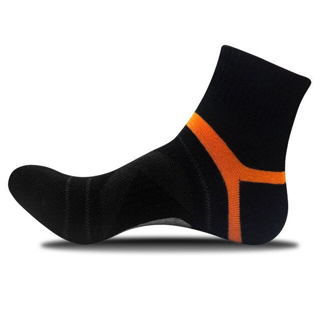 Men Merino Wool Black Ankle Cotton Socks
