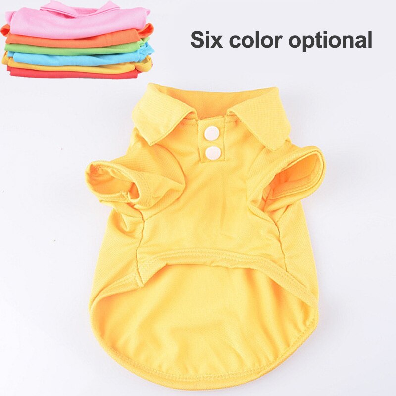 Big Size Candy Color Summer Dog T-shirt Pure Cotton Dog Clothes for French Bulldog Soft Breathable Pet Costume 2020 Fashion