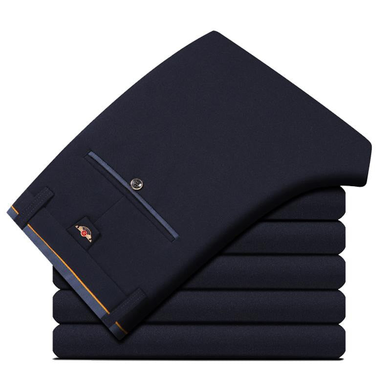 Men's Spring Autumn Fashion Business Casual Long Pants Suit Pants Male Elastic Straight Formal Trousers Plus Big Size 28-40