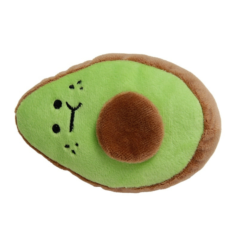 Dog Toys Plush Fruit Shaped Squeaky Cleaning Teeth Chew Toy Interactive Pet Molar Pet Toy For Dogs To Relieve Stress