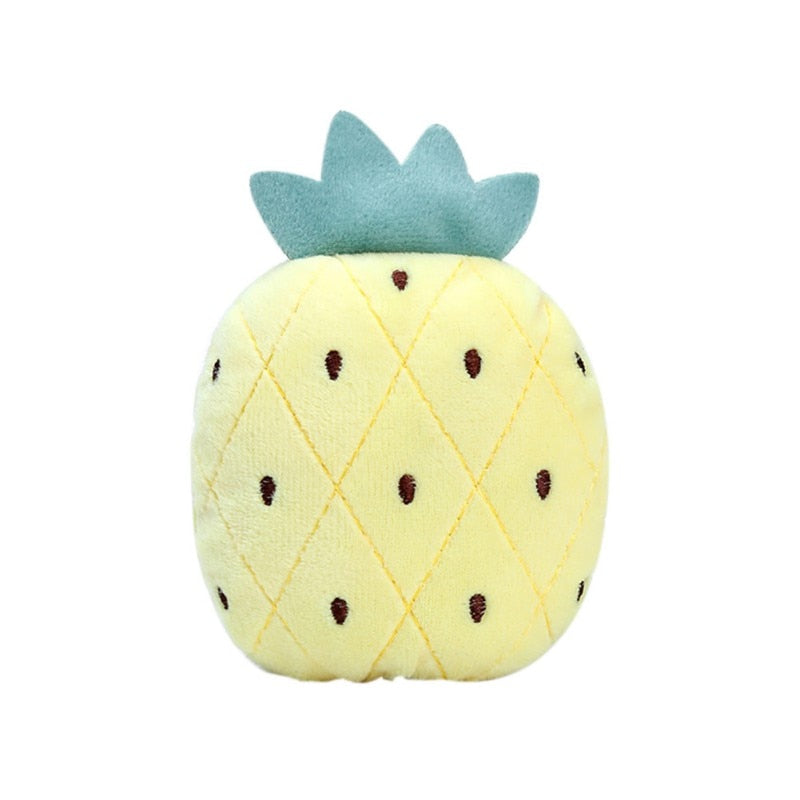 Dog Toys Plush Fruit Shaped Squeaky Cleaning Teeth Chew Toy Interactive Pet Molar Pet Toy For Dogs To Relieve Stress