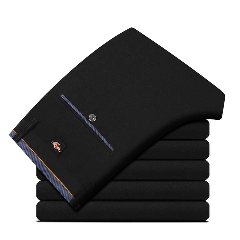 Men's Spring Autumn Fashion Business Casual Long Pants Suit Pants Male Elastic Straight Formal Trousers Plus Big Size 28-40