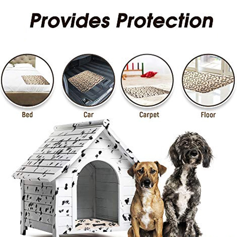 Dropshipping USA Stock Reusable Dog Bed Mats Dog Urine Pad Puppy Pee Fast Absorbing Pad Rug for Pet Training In Car Home Bed
