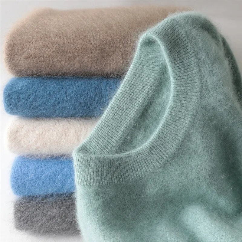 Super Warm 100% Mink Cashmere Sweater Men 2023 Autumn Winter Clothes Pullover Jumper Robe Hombre Pull Homme Hiver Men Sweater