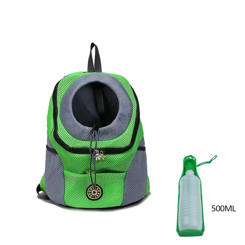 Puppy Kitten Carry Bag Double Shoulder Portable Travel Backpack Outdoor Pet Dog Carrier Bag Pet Dog Front Bag Mesh Backpack Head