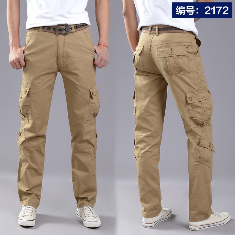 Cargo Pants Men Combat SWAT Army Military Pants Cotton Many Pockets Stretch Flexible Man Casual Trousers Plus Size 28- 38 40