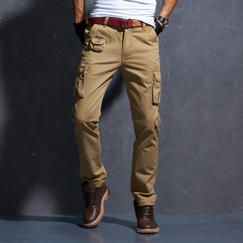 Spring Military Cargo Tactical Pants Cotton Casual Camouflage Trousers Men Pantalon Homme