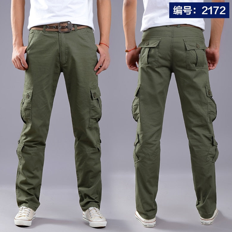Cargo Pants Men Combat SWAT Army Military Pants Cotton Many Pockets Stretch Flexible Man Casual Trousers Plus Size 28- 38 40