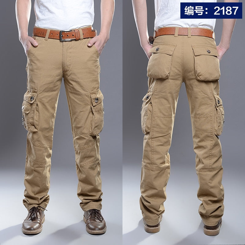 Cargo Pants Men Combat SWAT Army Military Pants Cotton Many Pockets Stretch Flexible Man Casual Trousers Plus Size 28- 38 40