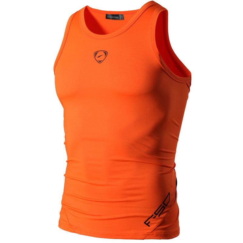 jeansian Men's Quick Dry Sleeveless Sport Tank Tops Shirts Workout Running LSL3306(PLEASE CHOOSE US SIZE)