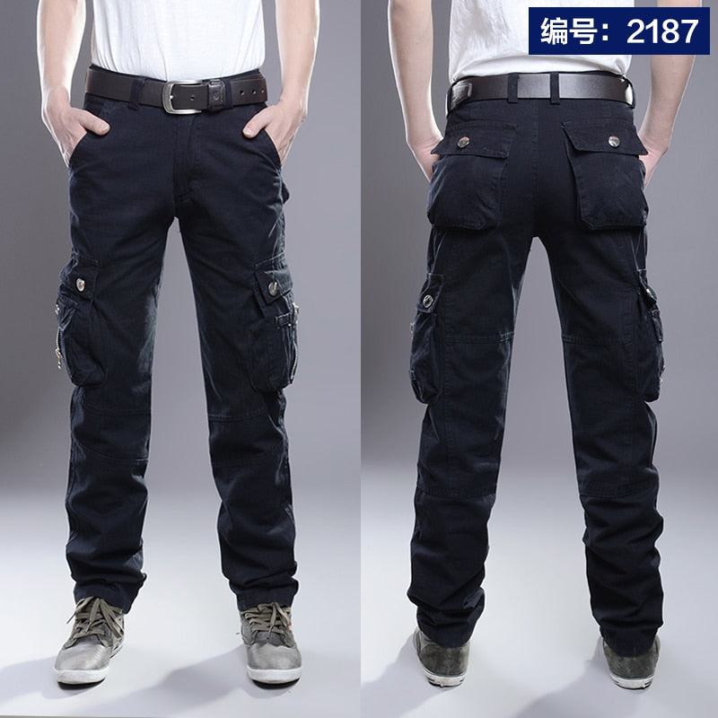 Cargo Pants Men Combat SWAT Army Military Pants Cotton Many Pockets Stretch Flexible Man Casual Trousers Plus Size 28- 38 40