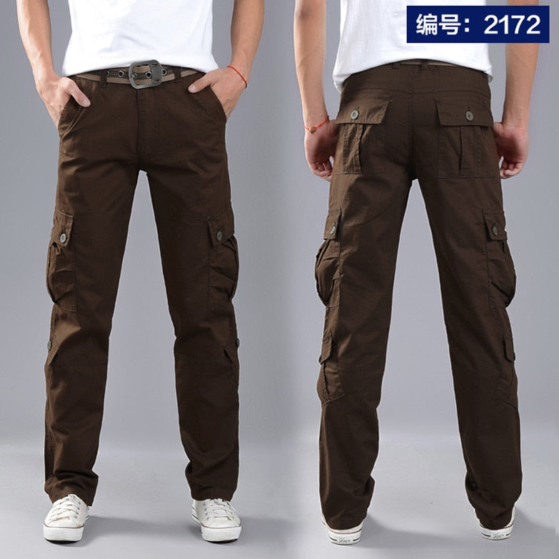 Cargo Pants Men Combat SWAT Army Military Pants Cotton Many Pockets Stretch Flexible Man Casual Trousers Plus Size 28- 38 40