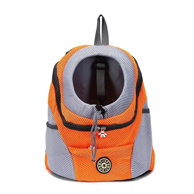 Puppy Kitten Carry Bag Double Shoulder Portable Travel Backpack Outdoor Pet Dog Carrier Bag Pet Dog Front Bag Mesh Backpack Head