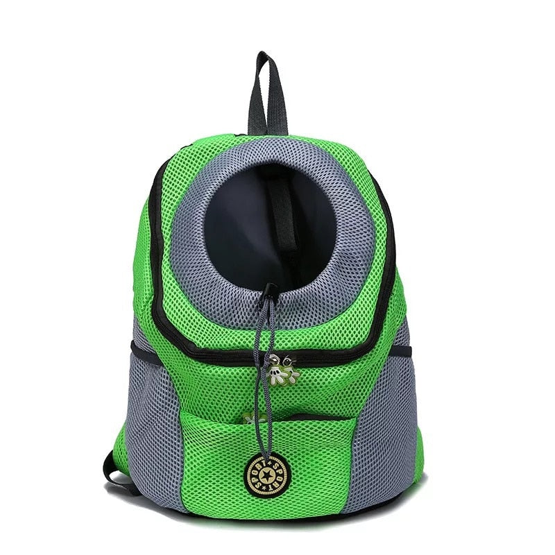 Puppy Kitten Carry Bag Double Shoulder Portable Travel Backpack Outdoor Pet Dog Carrier Bag Pet Dog Front Bag Mesh Backpack Head