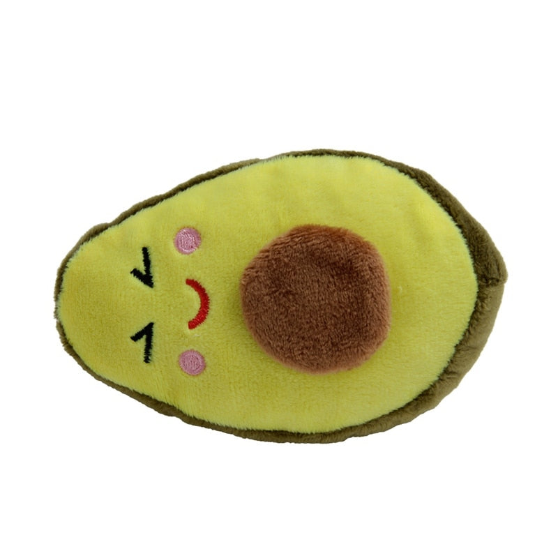 Dog Toys Plush Fruit Shaped Squeaky Cleaning Teeth Chew Toy Interactive Pet Molar Pet Toy For Dogs To Relieve Stress