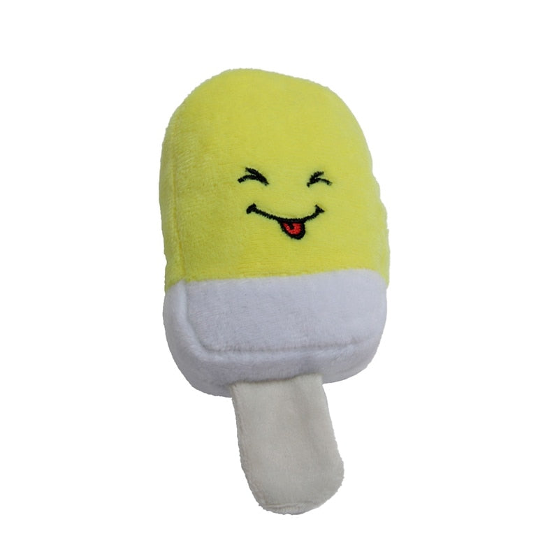 Dog Toys Plush Fruit Shaped Squeaky Cleaning Teeth Chew Toy Interactive Pet Molar Pet Toy For Dogs To Relieve Stress