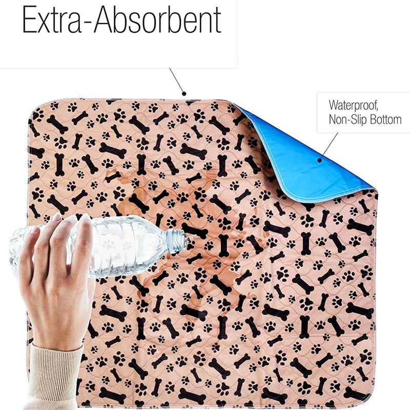 Dropshipping USA Stock Reusable Dog Bed Mats Dog Urine Pad Puppy Pee Fast Absorbing Pad Rug for Pet Training In Car Home Bed