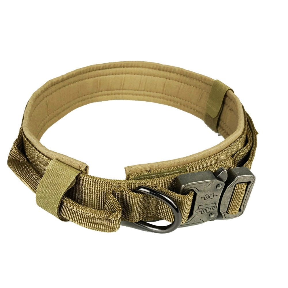 Durable Tactical Dog Collar Leash Adjustable Handle Training Nylon Pet Military Collar German Shepard Medium Large Dogs