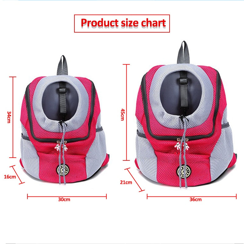 Puppy Kitten Carry Bag Double Shoulder Portable Travel Backpack Outdoor Pet Dog Carrier Bag Pet Dog Front Bag Mesh Backpack Head