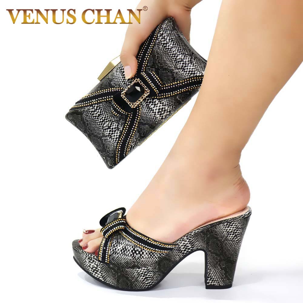 Sexy Style Nigerian Shoe and Bag Set 2020 Fashion African Party Shoes and Bag Shoes with Matching Bags Party Shoes in Fuchsia