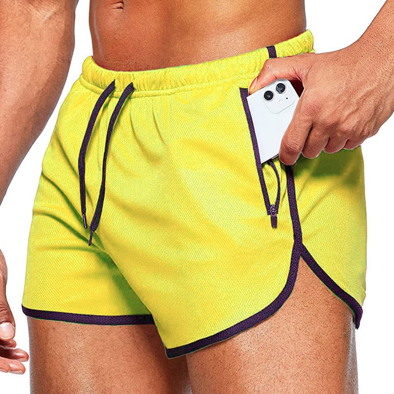 Summer Quick Dry Men's Sports Running Shorts Fitness Beach Short Pants Sportswear Gym Training Workout Shorts Compression Shorts