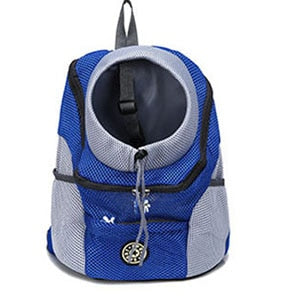 Double Shoulder Portable Travel Backpack Outdoor Pet Dog Carrier Bag Pet Dog Front Bag Mesh Backpack (S--L)