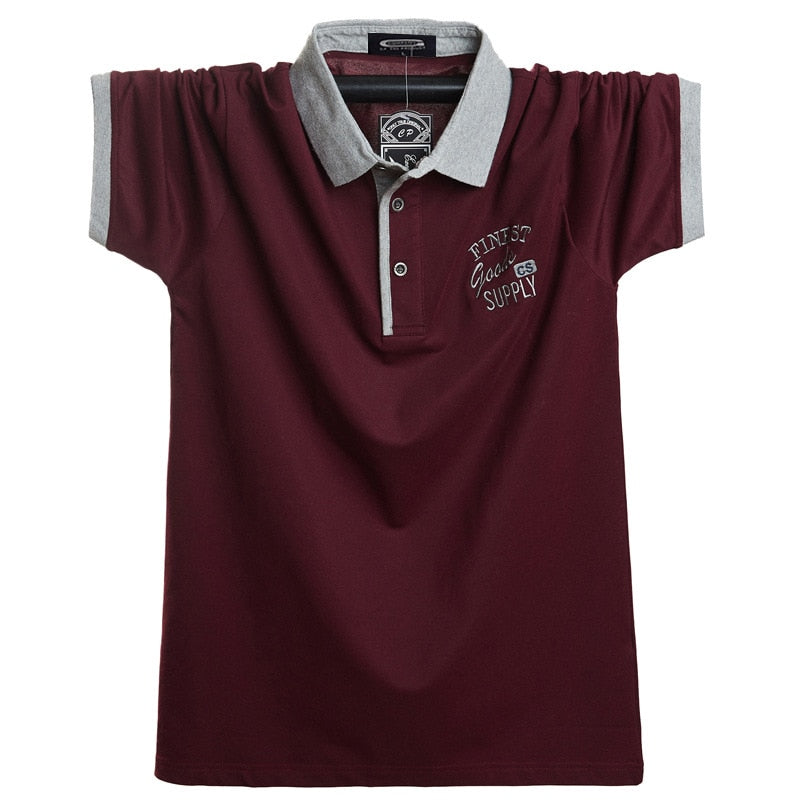Men Short Polo Shirt Slim Fit Camisa Casual Cotton Summer Short Sleeve Shirt Homme 5XL Plus Size Business Work Tops Shirt