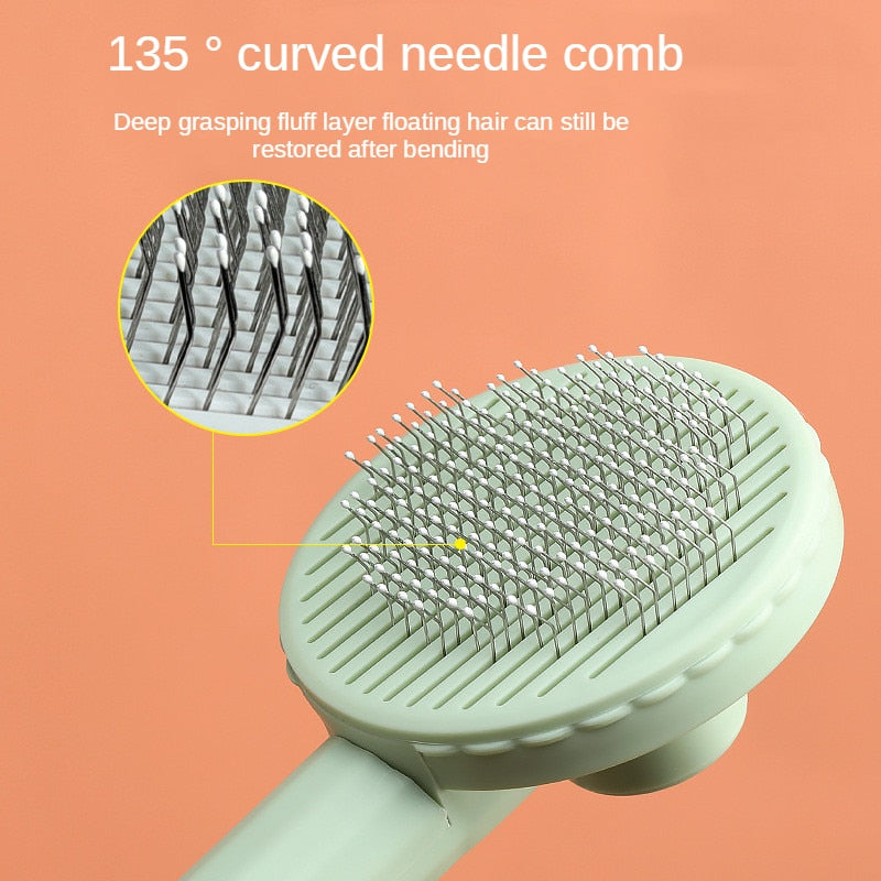 Pet Hair Remover Brush For Cats Dog Hair Remover Brush Pet Hair Shedding Self Cleaning Comb Pet Grooming Tools Pet Comb