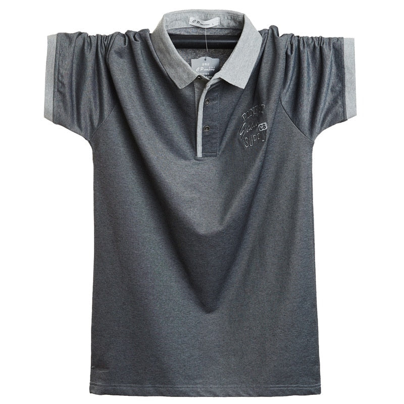 Men Short Polo Shirt Slim Fit Camisa Casual Cotton Summer Short Sleeve Shirt Homme 5XL Plus Size Business Work Tops Shirt