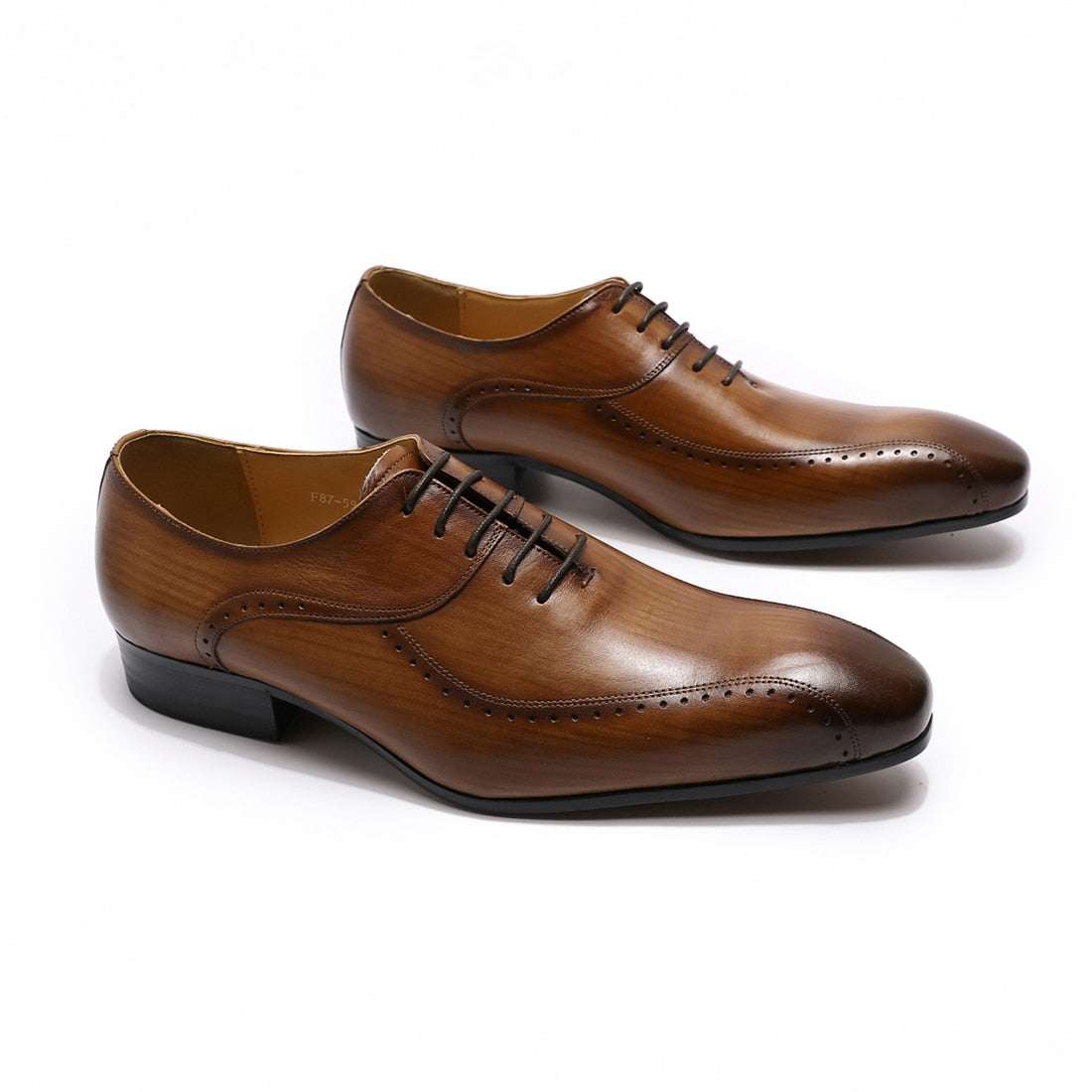 Size 38-47 High Quality Mens Formal Shoes Leather Luxury Party Wedding Male Shoes Lace Up Pointed Oxford Business Shoes for Men