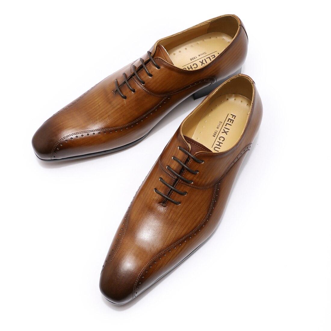 Size 38-47 High Quality Mens Formal Shoes Leather Luxury Party Wedding Male Shoes Lace Up Pointed Oxford Business Shoes for Men