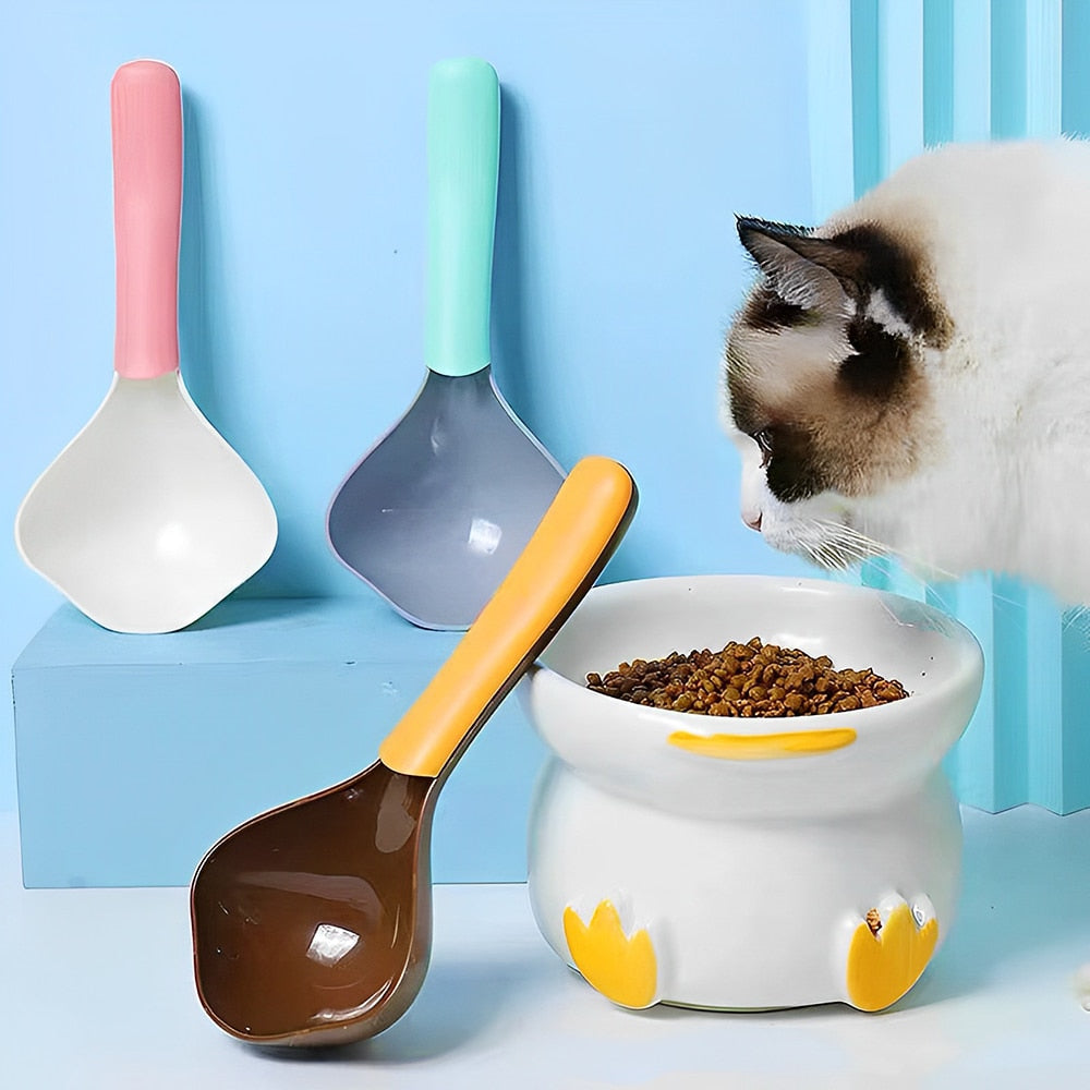 Mutli-function Portable Pet Cat Dog Food Shovel Scoop Feeding Spoon with Sealing Bag Clip Pet Feeders Pet Puppy Kitten Supplies