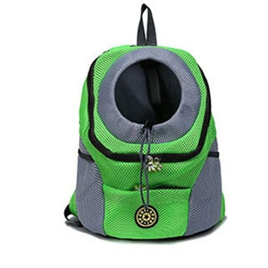 Double Shoulder Portable Travel Backpack Outdoor Pet Dog Carrier Bag Pet Dog Front Bag Mesh Backpack (S--L)