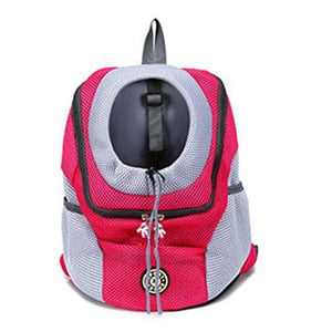 Double Shoulder Portable Travel Backpack Outdoor Pet Dog Carrier Bag Pet Dog Front Bag Mesh Backpack (S--L)