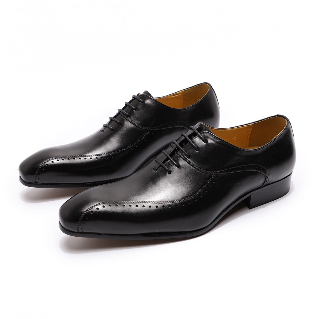 Size 38-47 High Quality Mens Formal Shoes Leather Luxury Party Wedding Male Shoes Lace Up Pointed Oxford Business Shoes for Men