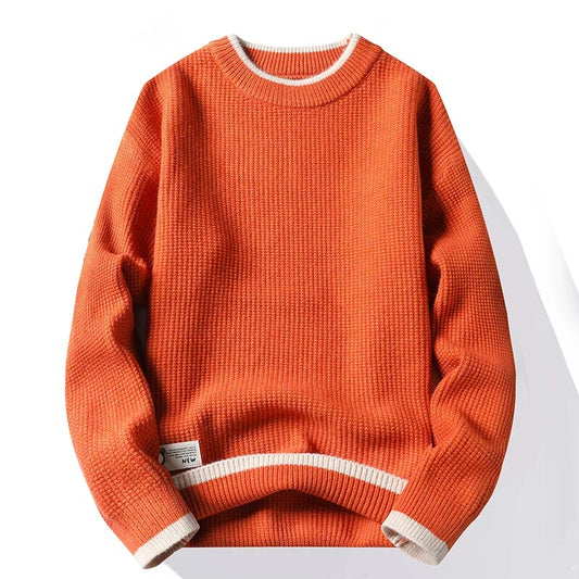 Men Sweater Streetwear 2023 Fashion Striped Pullover Men Knitwear Shirt Pull Homme Autumn Winter Cotton Sweaters