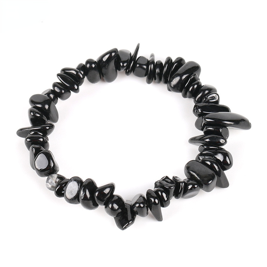 Irregular Natural Schorl Beaded Bracelet