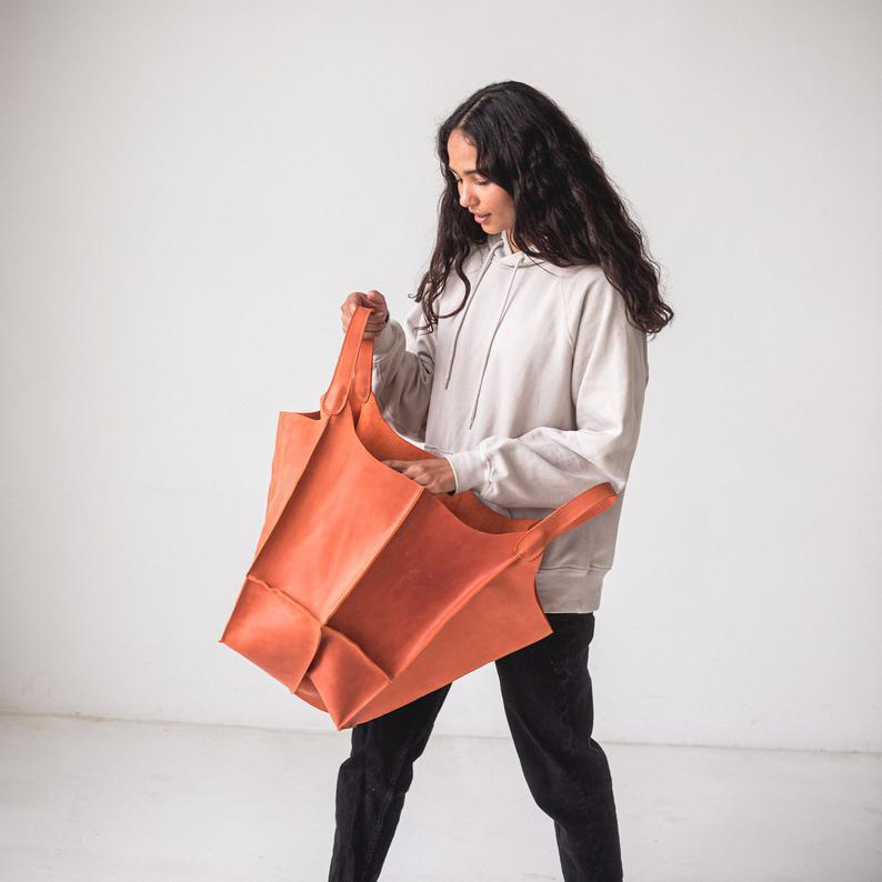 Women's Retro Horizontal Square Tote Bag