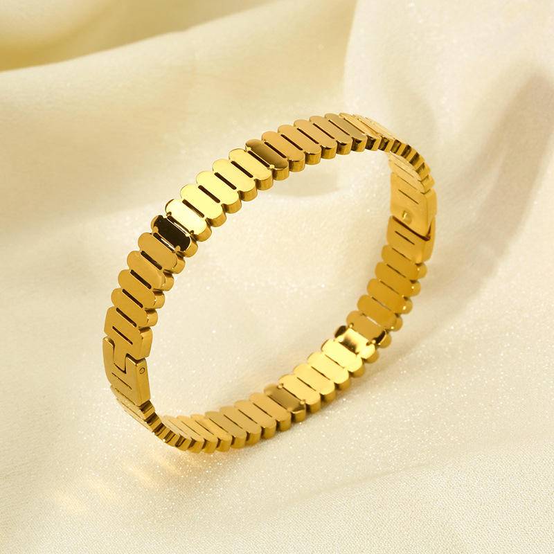 Geometric Watch Belt Style Bangle