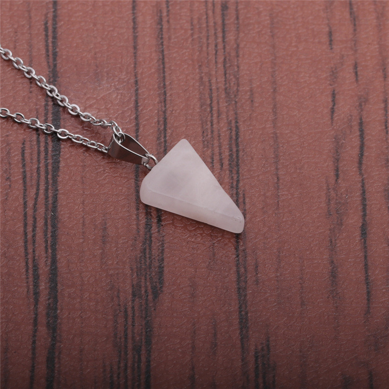 Retro Triangular Natural Stone Necklace