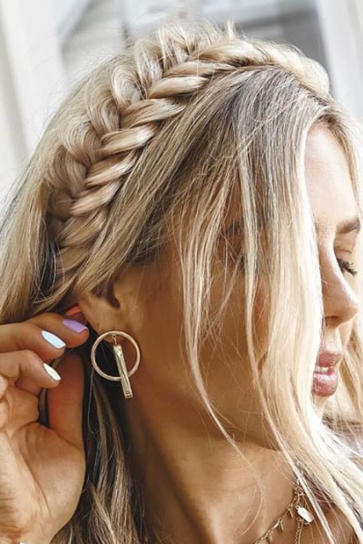 Blonde Braid Adjustable Headband