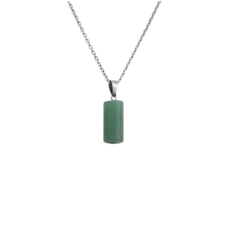 Retro Cylindrical Pendant Necklace