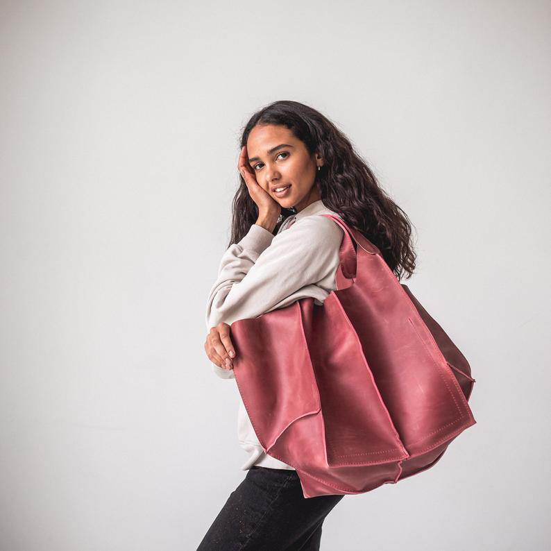 Women's Retro Horizontal Square Tote Bag