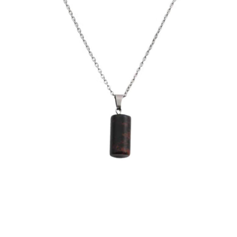 Retro Cylindrical Pendant Necklace