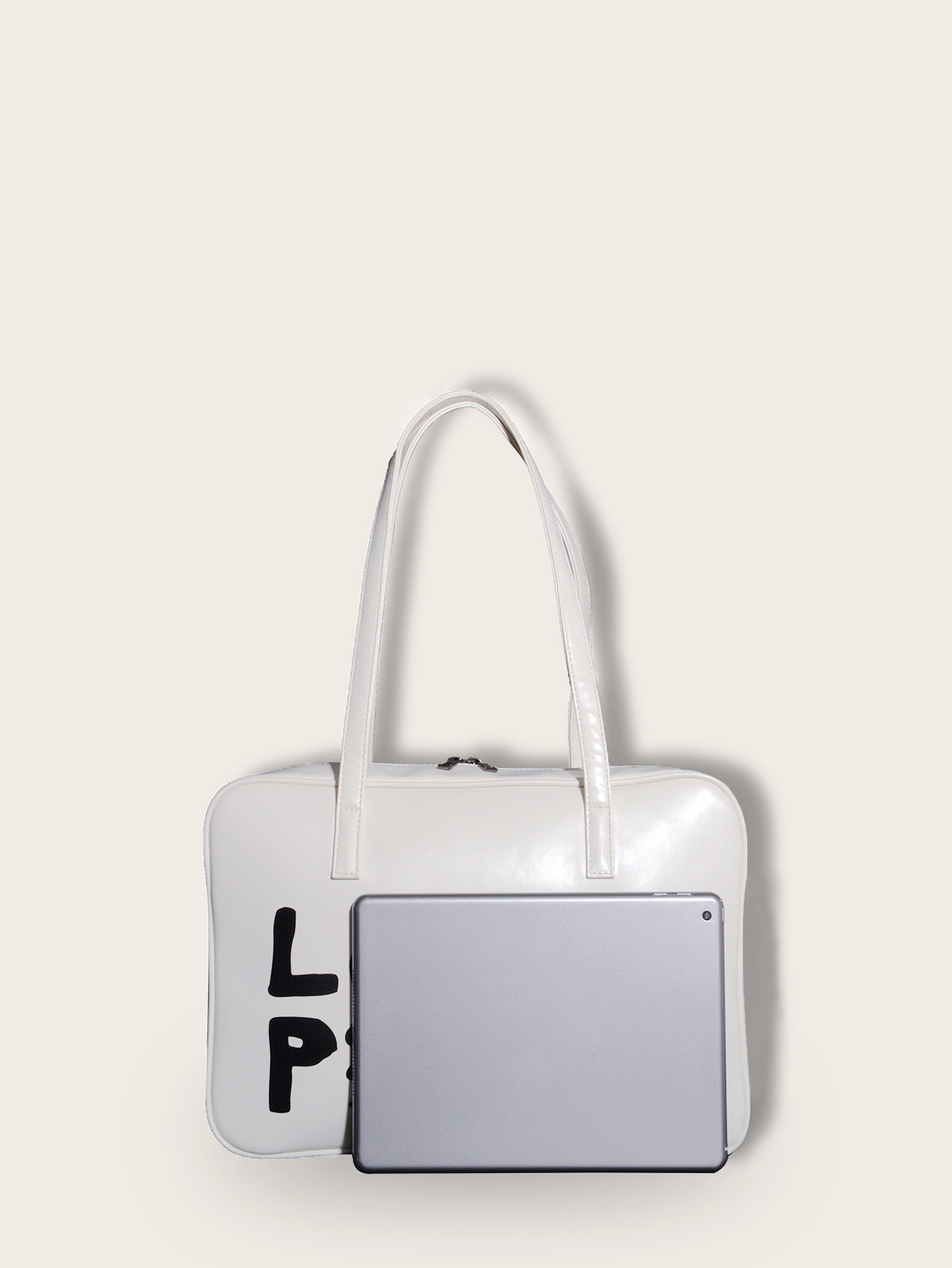 Letter Print Shoulder Bag