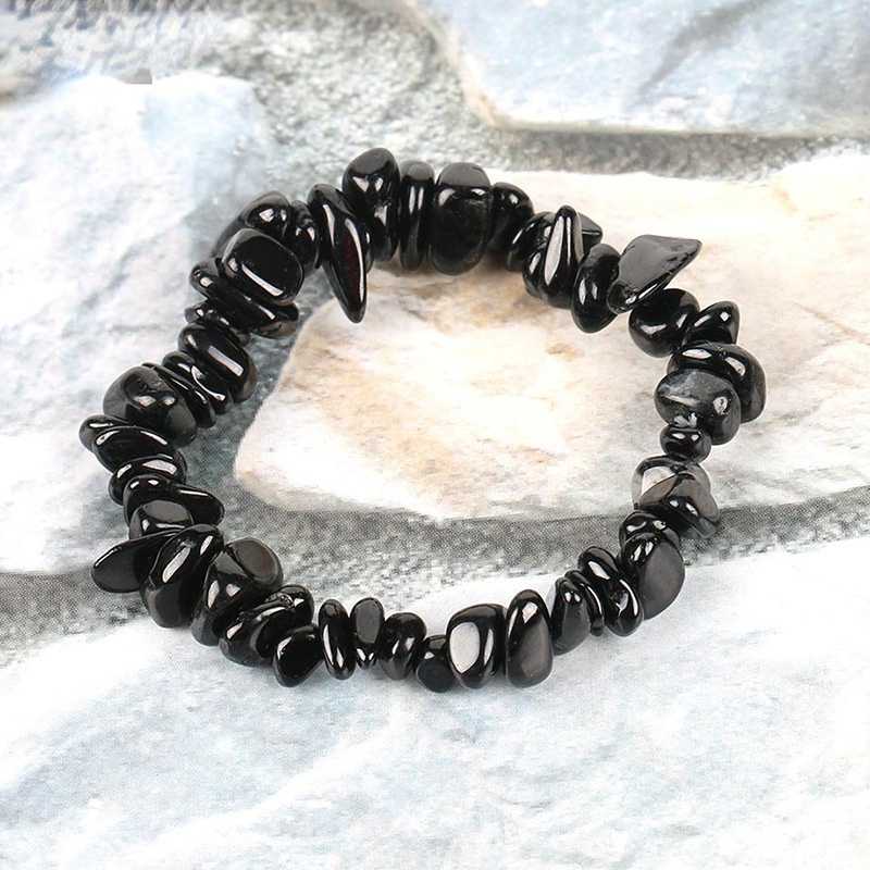 Irregular Natural Schorl Beaded Bracelet