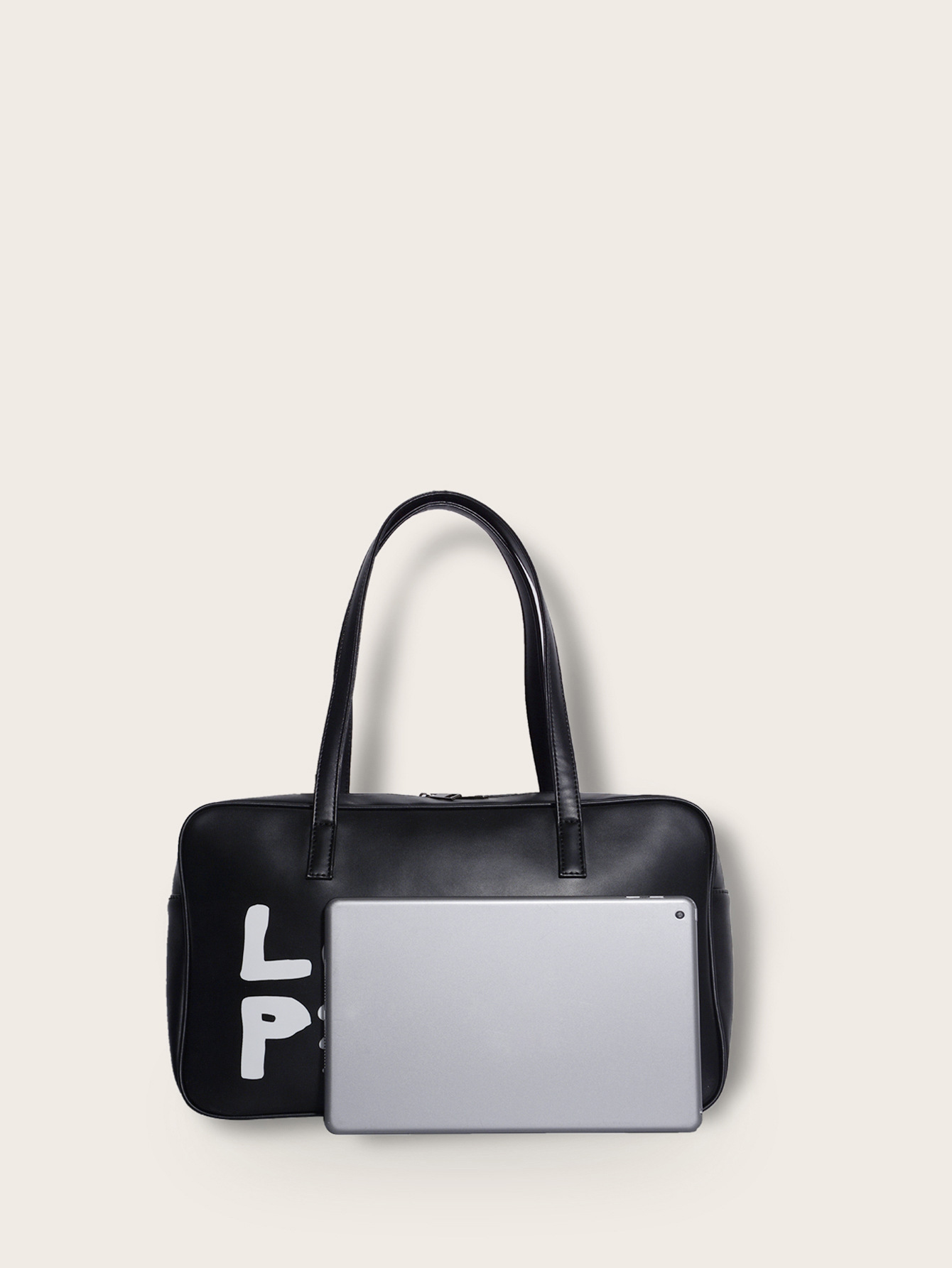Letter Print Shoulder Bag
