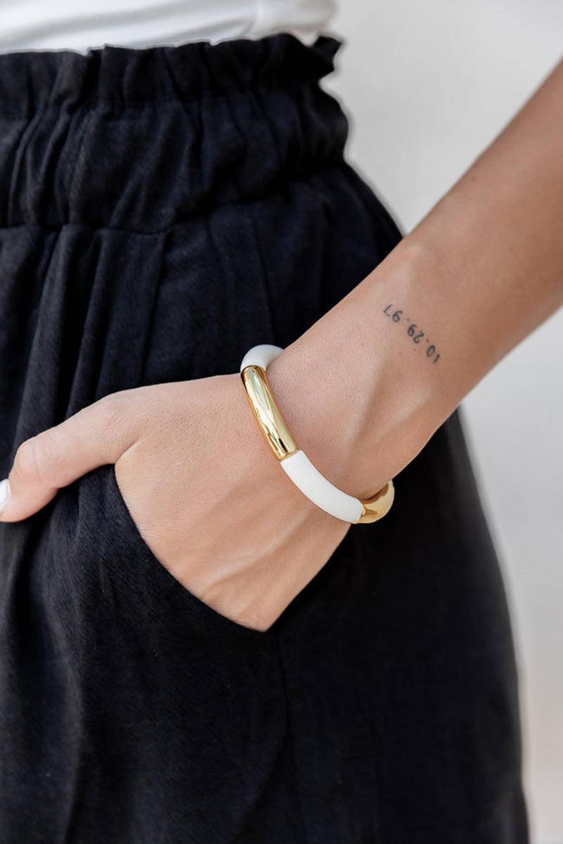 Acrylic Color Block Bracelet