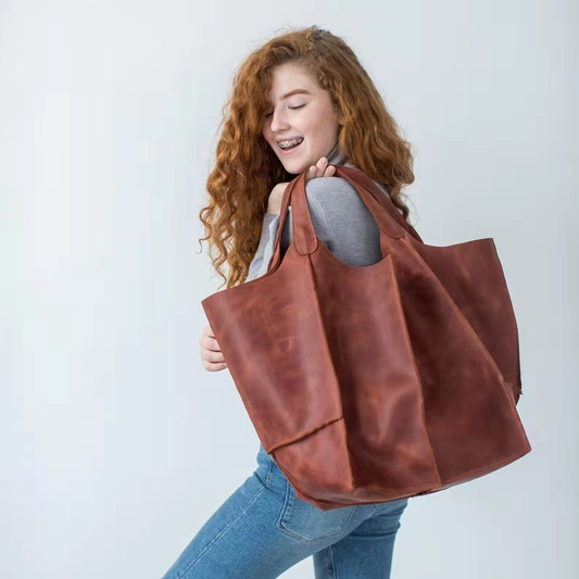 Women's Retro Horizontal Square Tote Bag