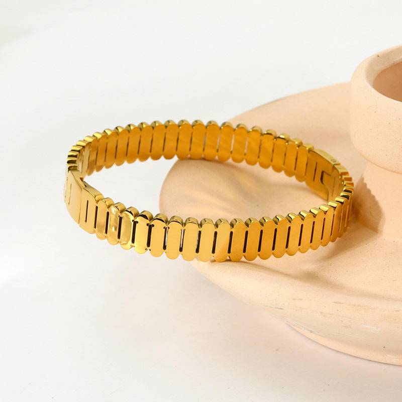 Geometric Watch Belt Style Bangle